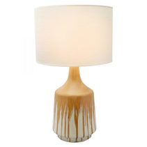 Martha Ceramic Table Lamp Yellow / White - LL-27-0062Y
