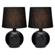 Louis Ceramic Table Lamp Set of 2 Black - LL-14-0065