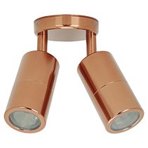 Shadow 12W 240V Dimmable LED Double Adjustable Wall Pillar Light Copper / Warm White - 49164
