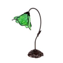 Tiffany Single Lotus Table Lamp Green - TL-AL/6GR