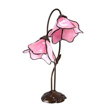 Twin Lotus Tiffany Table Lamp Pink - TL-AL-8PK