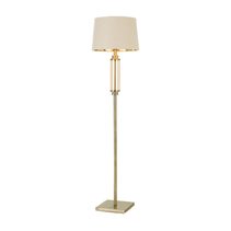 Dorcel 1 Light Floor Lamp Antique Brass / Amber - Dorcel FL-ABAM