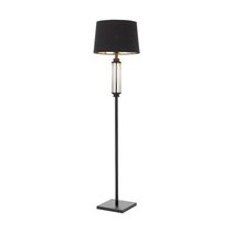 Dorcel 1 Light Floor Lamp Black / Smoke - Dorcel FL-BKSM