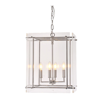 Duke Acrylic Hanging Lamp Nickel - ELZRD50714N