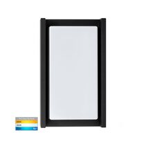 Nepean 12W CCT 240V LED Wall Light Black - HV3668T-BLK