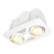 Velocity Bathroom Heat Exhaust Fan with 9W LED White / Cool White - 20353/05