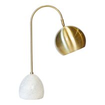 Swift 1 Light Desk Lamp White / Brass - 11737