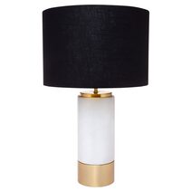 Paola 1 Light Table Lamp Marble / Gold / Black - B11554