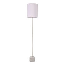 Wigwam 1 Light Floor Lamp Antique Brass / White - LL-27-0103