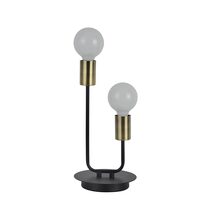 Roma 1 Light Table Lamp Black  / Antique Brass - LL-27-0112