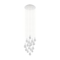 Montefio 2 85W Dimmable LED Chandelier Chrome & Crystal / Warm White - 39547