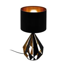 Carlton 1 Light Table Lamp Black / Gold - 43077N