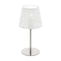 Hambleton 1 Light Table Lamp Satin Nickel / White - 49844N