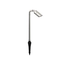 Hydra 12V MR16 Adjustable Path/Spike Light with Elbow Adapter Small Brushed Chrome - AQL-412-B1-M