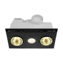 Heatflow 2 Light 3 in 1 Bathroom Heater / Black - 204155
