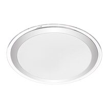 Astrid 30W Dimmable LED Oyster Light Satin & Chrome / Tri-Colour - ASTRID OY43-CH3C