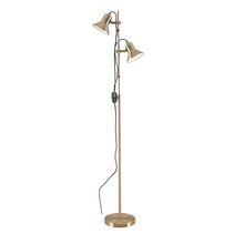 Corelli 2 Light Floor Lamp Antique Brass - CORELLI FL2-AB