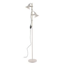 Corelli 2 Light Floor Lamp White / Antique Brass - CORELLI FL2-WHAB