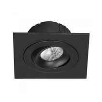 Multiform 8W Dimmable LED Downlight with Mounting Plate Black / Warm White - LDL-TLT-BL + LDL-PLATE1-BL