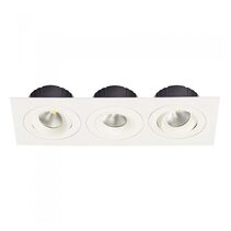 Multiform 24W Dimmable LED Downlight White / Warm White - 3xLDL-TLT-WH + LDL-PLATE3-WH