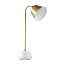 Nicholson Table Lamp White / Brass - 12200