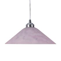 Cone 1 Light Art Deco Glass Pendant Small Pink - 91503