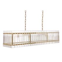 Paloma 10 Light Linear Pendant Brass / Glass - 20696