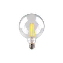 Filament 8W E27 G125 Dimmable LED Globe Clear / Cool White - GL F.G125.8-CL85