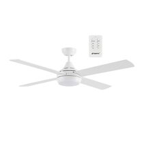 Link 48" AC Ceiling Fan With 15W LED & Remote Control White / Tri-Colour - FSL1243WR