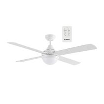 Link 48" AC Ceiling Fan With 2 x E27 & Remote Control White - FSL1244WR
