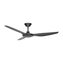 Delta 56" DC Indoor / Outdoor Ceiling Fan Black / Polymer Blades - DEL56BK