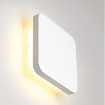 Square 8W LED Plaster Wall Light Warm White - WL8834