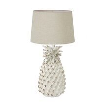 Pineapple Table Lamp White With Shade - ELTIQ10789