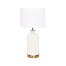 Camille 1 Light Table Lamp White / Gold - 12238