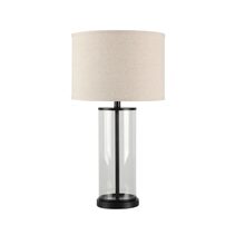 Left 1 Light Table Lamp Black / Natural - B12261