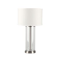 Left 1 Light Table Lamp Nickel / White - B12264