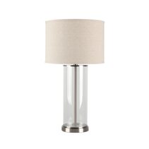 Left 1 Light Table Lamp Nickel / Natural - B12265