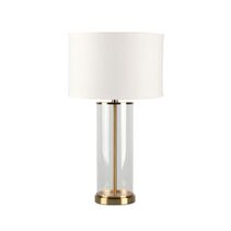 Left 1 Light Table Lamp Brass / White - B12268