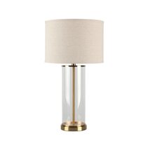 Left 1 Light Table Lamp Brass / Natural - B12269