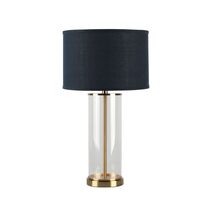 Left 1 Light Table Lamp Brass / Navy - B12270