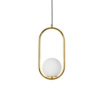 Lucy 1 Light Oval Pendant Small Gold - LUCY OVAL SMGD