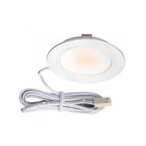 High Power Recessed 3W LED Cabinet Light White / Warm White - SLED-UC3-WH