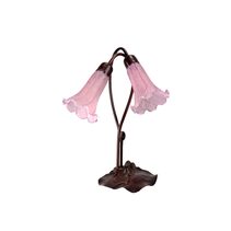 Tiffany Twin Lily Table Lamp Purple - TLA1-002/PB