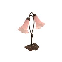 Tiffany Twin Lily Table Lamp Pink - TLA1-002/PK