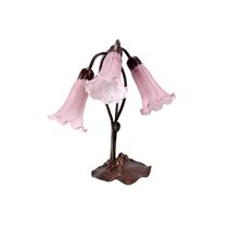 Tiffany Triple Lily Table Lamp Purple - TLA1-006/PB