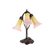 Tiffany Triple Lily Table Lamp Sunshine / Blush - TLA1-006/SU