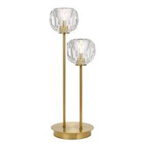 Zaha 2 Light 6W LED Table Lamp Antique Gold / Warm White  - ZAHA TL2-AGCR