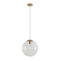 Bubble-300 Clear Glass Pendant Satin Brass - 31483
