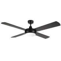 Tempest 52" AC Ceiling Fan With 18W Dimmable LED Light Black / Tri-Colour - 20580/06
