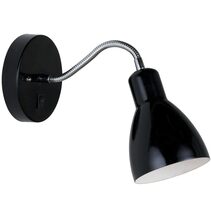 Cyclone Wall Lamp With Switch Black - 72991003